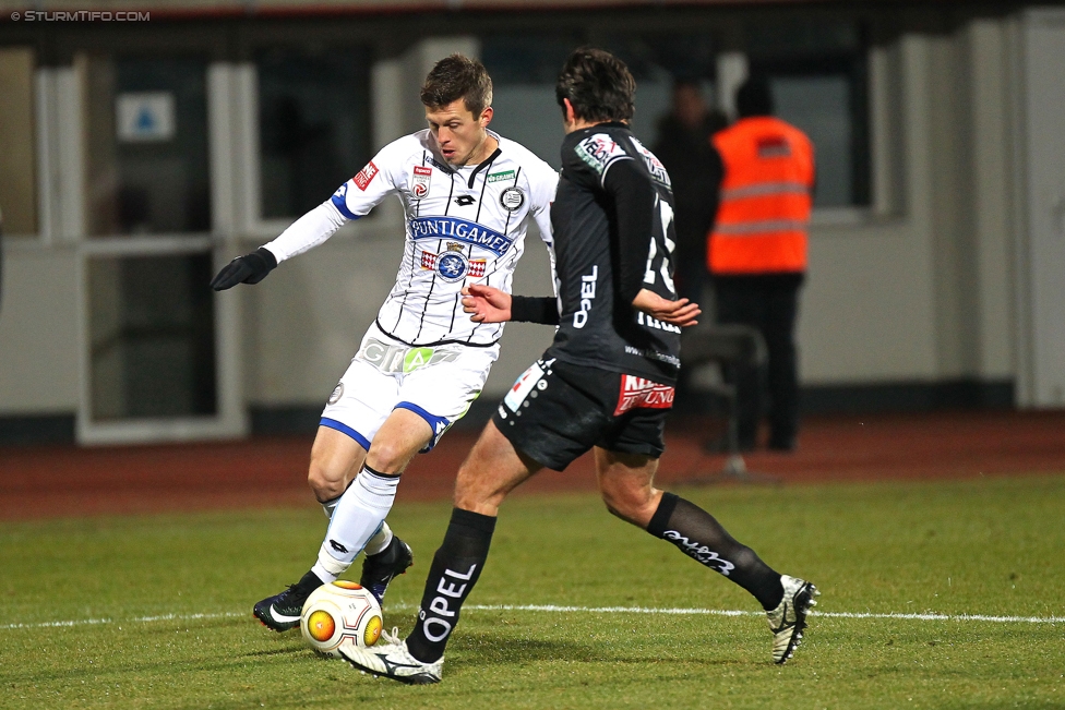 Wolfsberg - Sturm Graz
Oesterreichische Fussball Bundesliga, 18. Runde, Wolfsberger AC - SK Sturm Graz, Lavanttal Arena Wolfsberg, 04.12.2016. 

Foto zeigt Deni Alar (Sturm)
