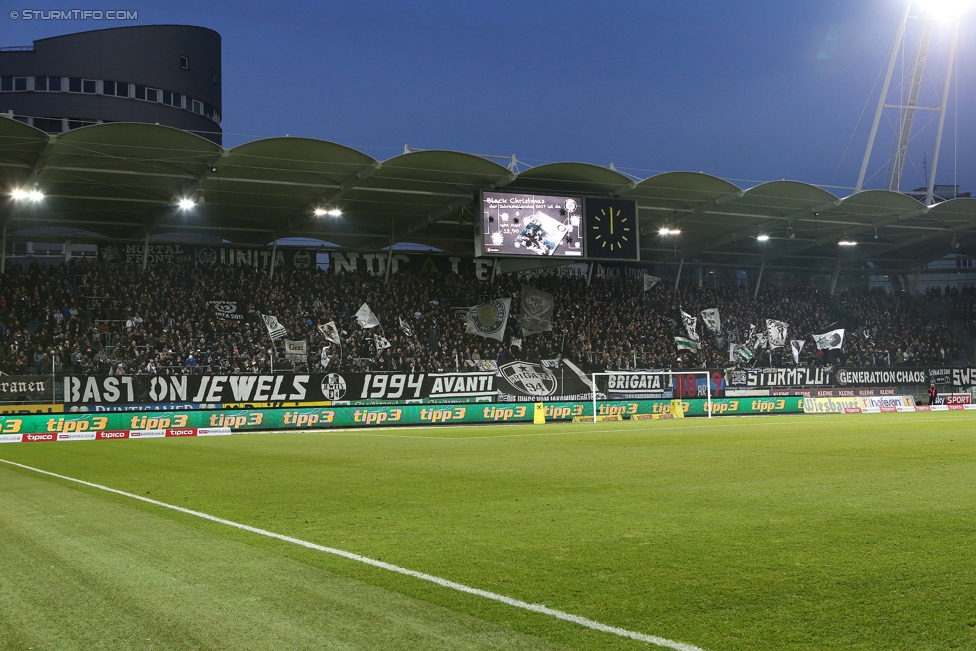 Sturm Graz - Salzburg
Oesterreichische Fussball Bundesliga, 19. Runde, SK Sturm Graz - FC RB Salzburg, Stadion Liebenau Graz, 11.12.2016. 

Foto zeigt Fans von Sturm
