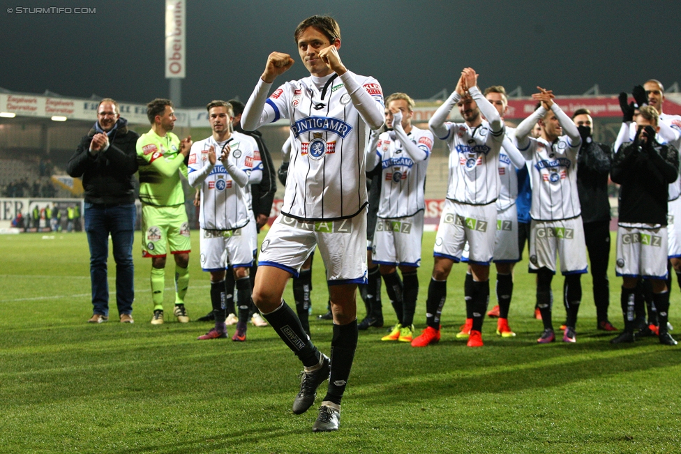 Ried - Sturm Graz
Oesterreichische Fussball Bundesliga, 18. Runde, SV Ried - SK Sturm Graz, Arena Ried, 17.12.2016. 

Foto zeigt Uros Matic (Sturm)
