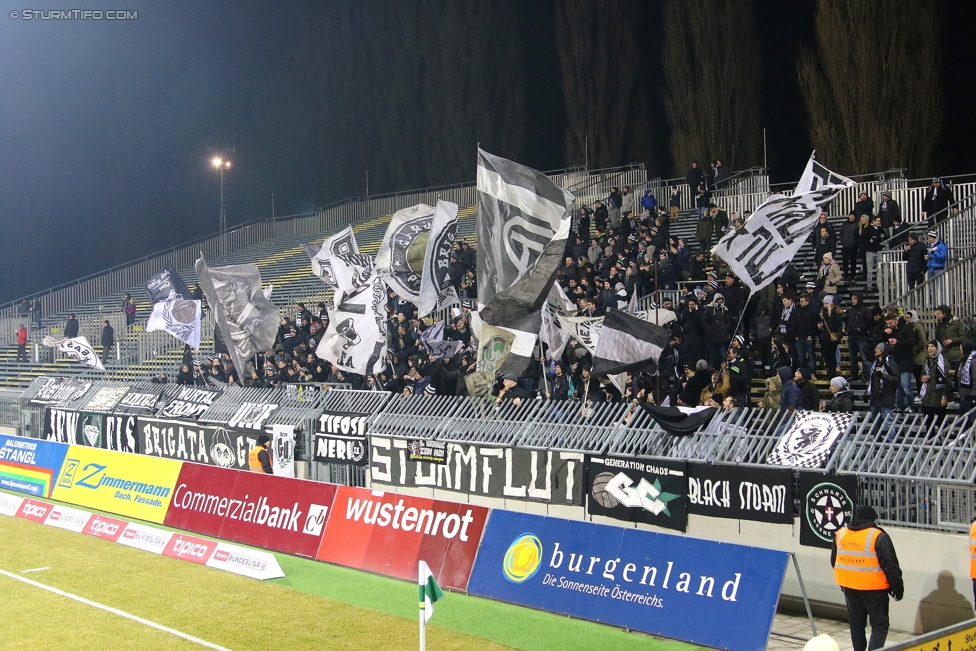 Mattersburg - Sturm Graz
Oesterreichische Fussball Bundesliga, 19. Runde, SV Mattersburg - SK Sturm Graz, Pappelstadion Mattersburg, 11.02.2017. 

Foto zeigt Fans von Sturm
