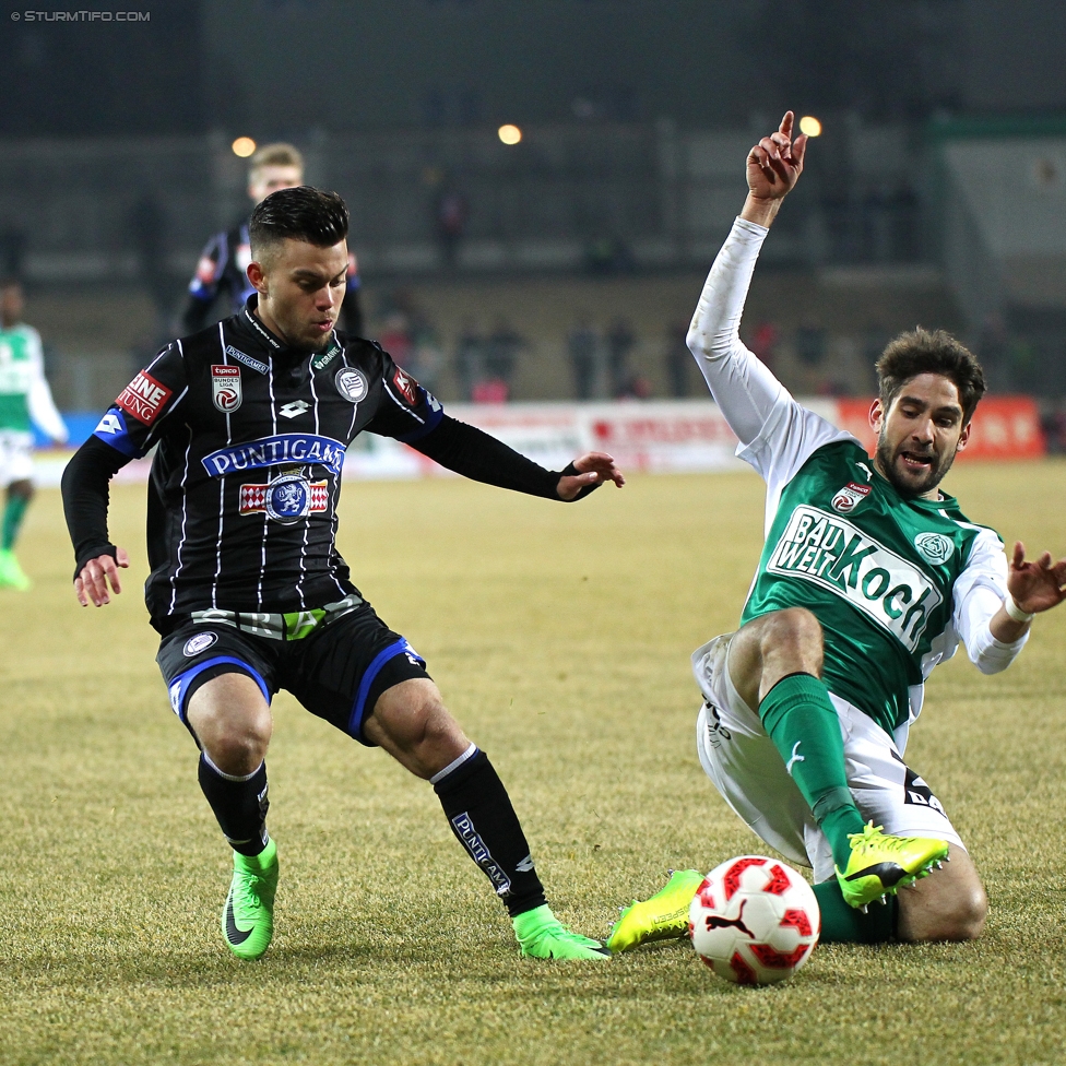 Mattersburg - Sturm Graz
Oesterreichische Fussball Bundesliga, 19. Runde, SV Mattersburg - SK Sturm Graz, Pappelstadion Mattersburg, 11.02.2017. 

Foto zeigt Sascha Horvath (Sturm)
