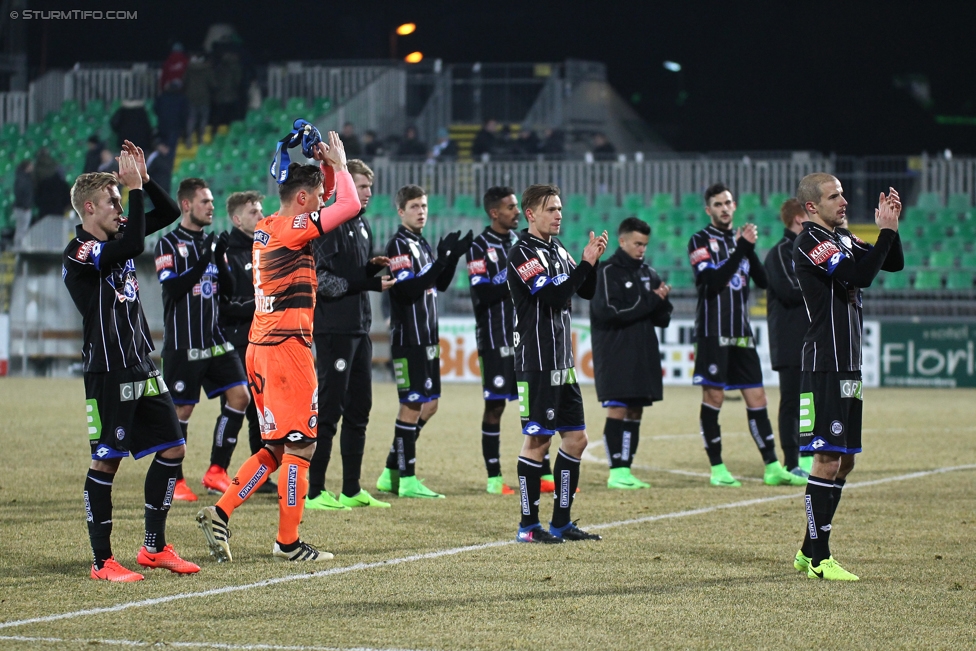 Mattersburg - Sturm Graz
Oesterreichische Fussball Bundesliga, 19. Runde, SV Mattersburg - SK Sturm Graz, Pappelstadion Mattersburg, 11.02.2017. 

Foto zeigt die Mannschaft von Sturm
