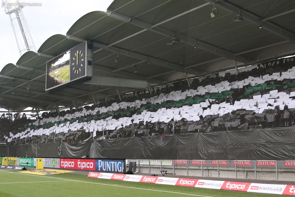 Sturm Graz - Austria Wien
Oesterreichische Fussball Bundesliga, 20. Runde, SK Sturm Graz - FK Austria Wien, Stadion Liebenau Graz, 18.02.2017. 

Foto zeigt Fans von Sturm mit einer Choreografie
