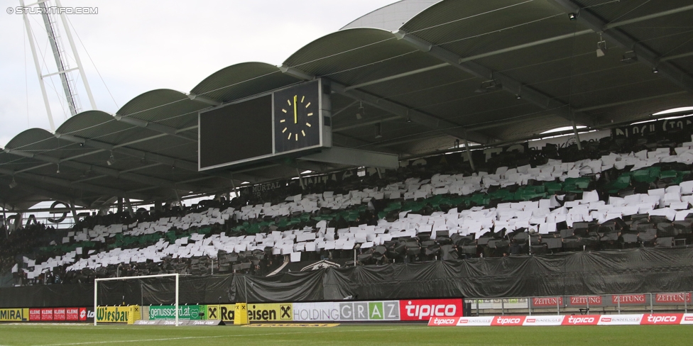 Sturm Graz - Austria Wien
Oesterreichische Fussball Bundesliga, 20. Runde, SK Sturm Graz - FK Austria Wien, Stadion Liebenau Graz, 18.02.2017. 

Foto zeigt Fans von Sturm mit einer Choreografie
