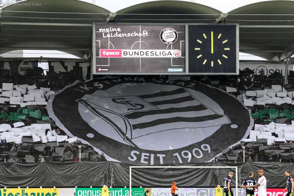 Sturm Graz - Austria Wien
Oesterreichische Fussball Bundesliga, 20. Runde, SK Sturm Graz - FK Austria Wien, Stadion Liebenau Graz, 18.02.2017. 

Foto zeigt Fans von Sturm mit einer Choreografie
