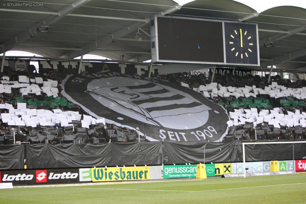 Sturm Graz - Austria Wien
Oesterreichische Fussball Bundesliga, 20. Runde, SK Sturm Graz - FK Austria Wien, Stadion Liebenau Graz, 18.02.2017. 

Foto zeigt Fans von Sturm mit einer Choreografie
