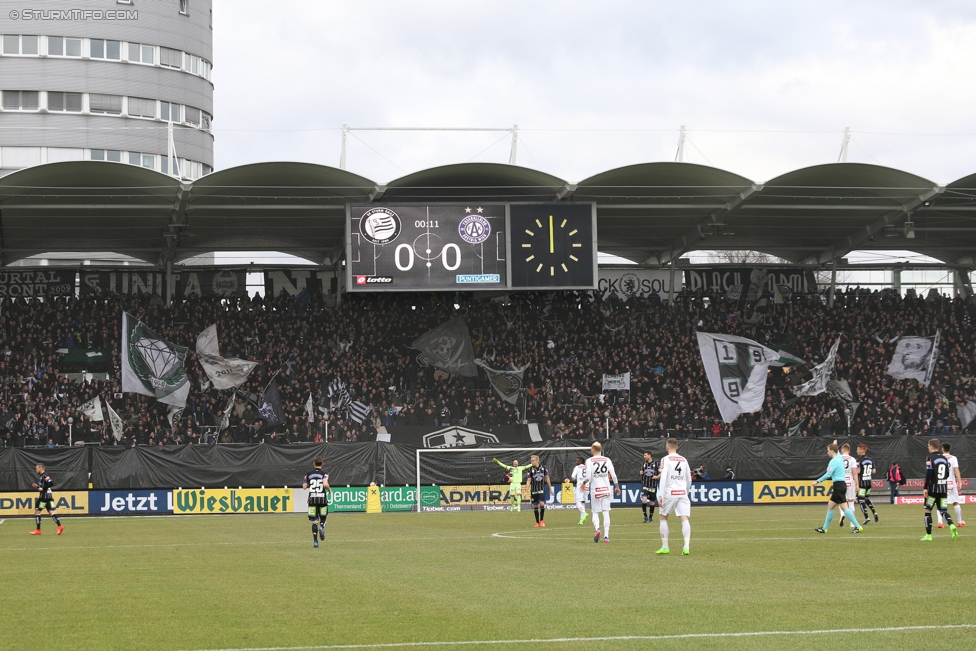 Sturm Graz - Austria Wien
Oesterreichische Fussball Bundesliga, 20. Runde, SK Sturm Graz - FK Austria Wien, Stadion Liebenau Graz, 18.02.2017. 

Foto zeigt Fans von Sturm
