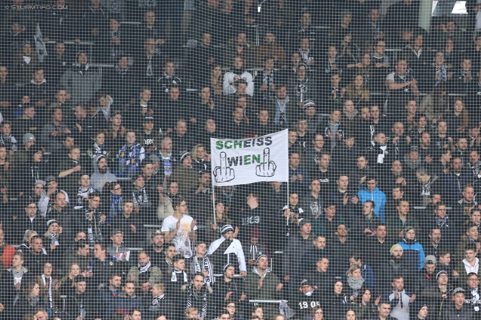 Sturm Graz - Austria Wien
Oesterreichische Fussball Bundesliga, 20. Runde, SK Sturm Graz - FK Austria Wien, Stadion Liebenau Graz, 18.02.2017. 

Foto zeigt Fans von Sturm
