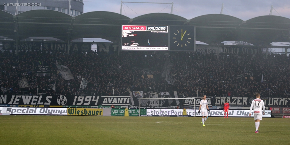 Sturm Graz - Austria Wien
Oesterreichische Fussball Bundesliga, 20. Runde, SK Sturm Graz - FK Austria Wien, Stadion Liebenau Graz, 18.02.2017. 

Foto zeigt Fans von Sturm
