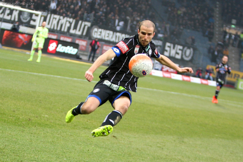 Sturm Graz - Austria Wien
Oesterreichische Fussball Bundesliga, 20. Runde, SK Sturm Graz - FK Austria Wien, Stadion Liebenau Graz, 18.02.2017. 

Foto zeigt Fabian Koch (Sturm)
