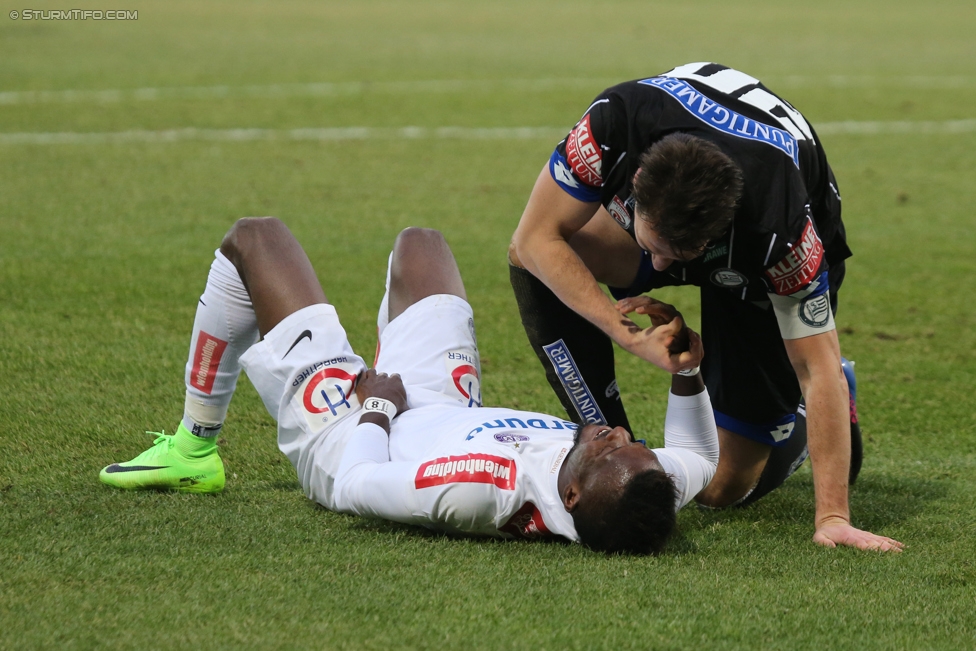 Sturm Graz - Austria Wien
Oesterreichische Fussball Bundesliga, 20. Runde, SK Sturm Graz - FK Austria Wien, Stadion Liebenau Graz, 18.02.2017. 

Foto zeigt Olarenwaju Kayode (Austria) und Christian Schulz (Sturm)
