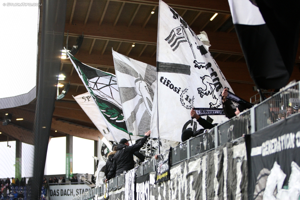 St. Poelten - Sturm Graz
Oesterreichische Fussball Bundesliga, 21. Runde, SKN St. Poelten - SK Sturm Graz, Arena St. Poelten, 26.02.2017. 

Foto zeigt Fans von Sturm
