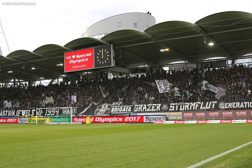 Sturm Graz - Altach
Oesterreichische Fussball Bundesliga, 22. Runde, SK Sturm Graz - SC Rheindorf Altach, Stadion Liebenau Graz, 04.03.2017. 

Foto zeigt Fans von Sturm
