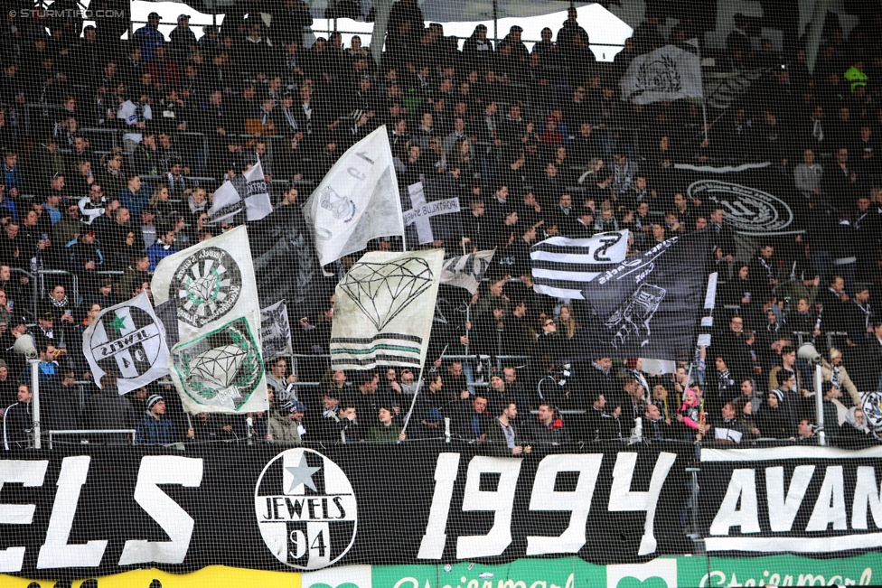 Sturm Graz - Altach
Oesterreichische Fussball Bundesliga, 22. Runde, SK Sturm Graz - SC Rheindorf Altach, Stadion Liebenau Graz, 04.03.2017. 

Foto zeigt Fans von Sturm
