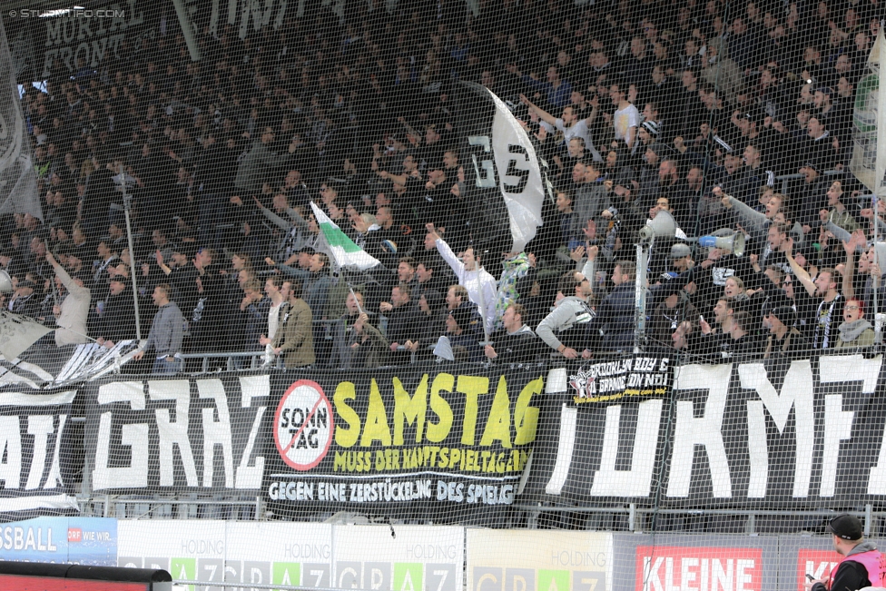 Sturm Graz - Altach
Oesterreichische Fussball Bundesliga, 22. Runde, SK Sturm Graz - SC Rheindorf Altach, Stadion Liebenau Graz, 04.03.2017. 

Foto zeigt Fans von Sturm
