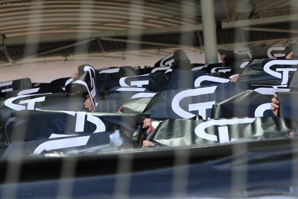 Sturm Graz - Rapid Wien
Oesterreichische Fussball Bundesliga, 23. Runde, SK Sturm Graz - SK Rapid Wien, Stadion Liebenau Graz, 12.03.2017. 

Foto zeigt Fans von Sturm mit einer Choreografie
