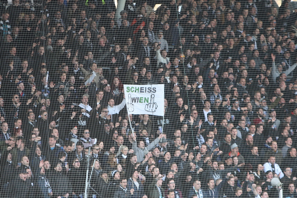 Sturm Graz - Rapid Wien
Oesterreichische Fussball Bundesliga, 23. Runde, SK Sturm Graz - SK Rapid Wien, Stadion Liebenau Graz, 12.03.2017. 

Foto zeigt Fans von Sturm
