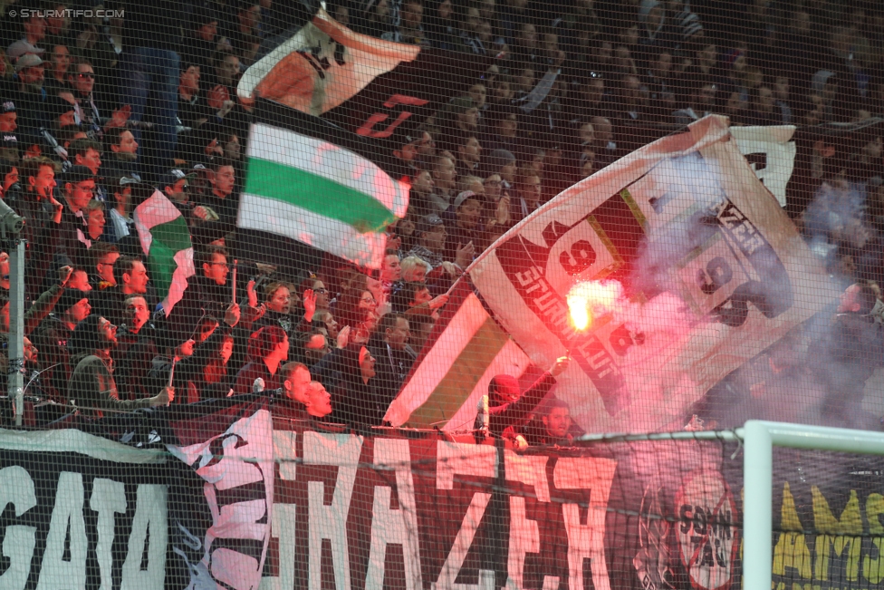 Sturm Graz - Rapid Wien
Oesterreichische Fussball Bundesliga, 23. Runde, SK Sturm Graz - SK Rapid Wien, Stadion Liebenau Graz, 12.03.2017. 

Foto zeigt Fans von Sturm
