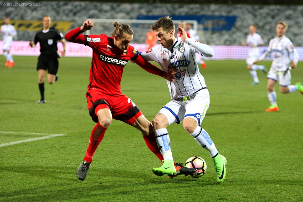 Admira Wacker - Sturm Graz
Oesterreichische Fussball Bundesliga, 24. Runde, FC Admira Wacker Moedling - SK Sturm Graz, Stadion Suedstadt Maria Enzersdorf, 18.03.2017. 

Foto zeigt Deni Alar (Sturm)
