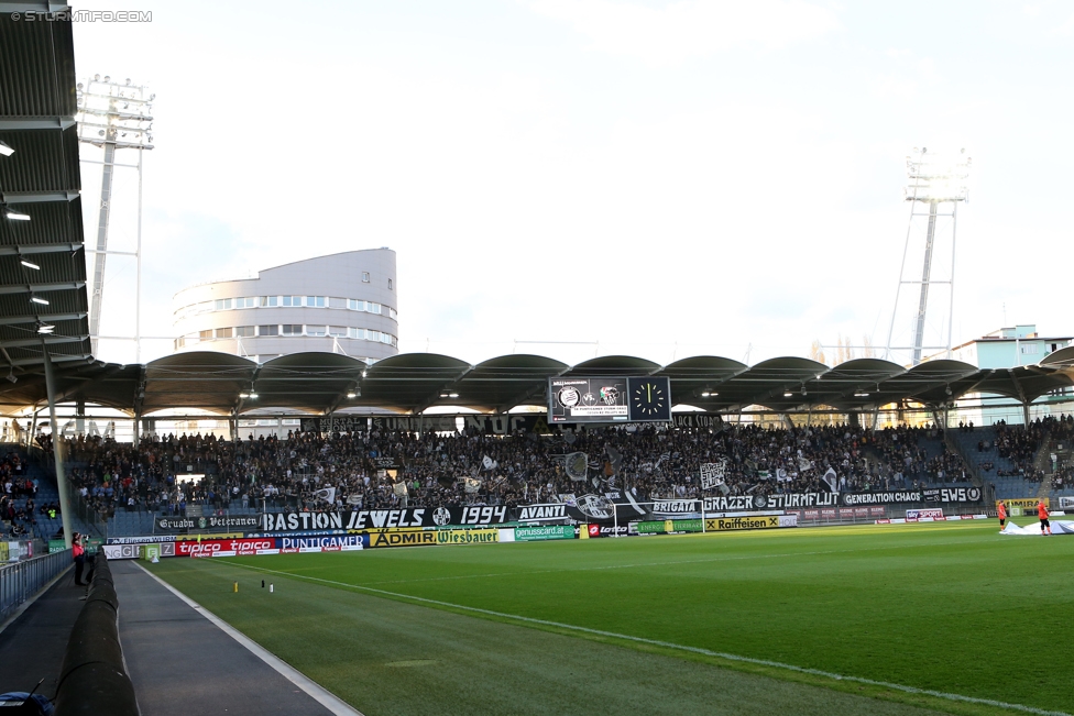 Sturm Graz - Wolfsberg
Oesterreichische Fussball Bundesliga, 25. Runde, SK Sturm Graz - Wolfsberger AC, Stadion Liebenau Graz, 01.04.2017. 

Foto zeigt Fans von Sturm
