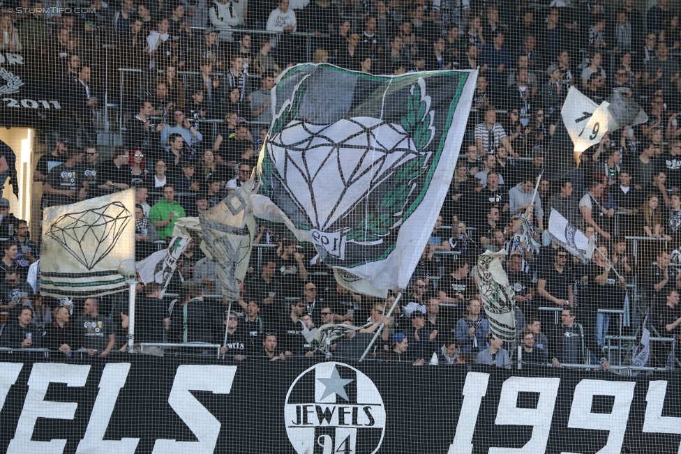 Sturm Graz - Wolfsberg
Oesterreichische Fussball Bundesliga, 25. Runde, SK Sturm Graz - Wolfsberger AC, Stadion Liebenau Graz, 01.04.2017. 

Foto zeigt Fans von Sturm
