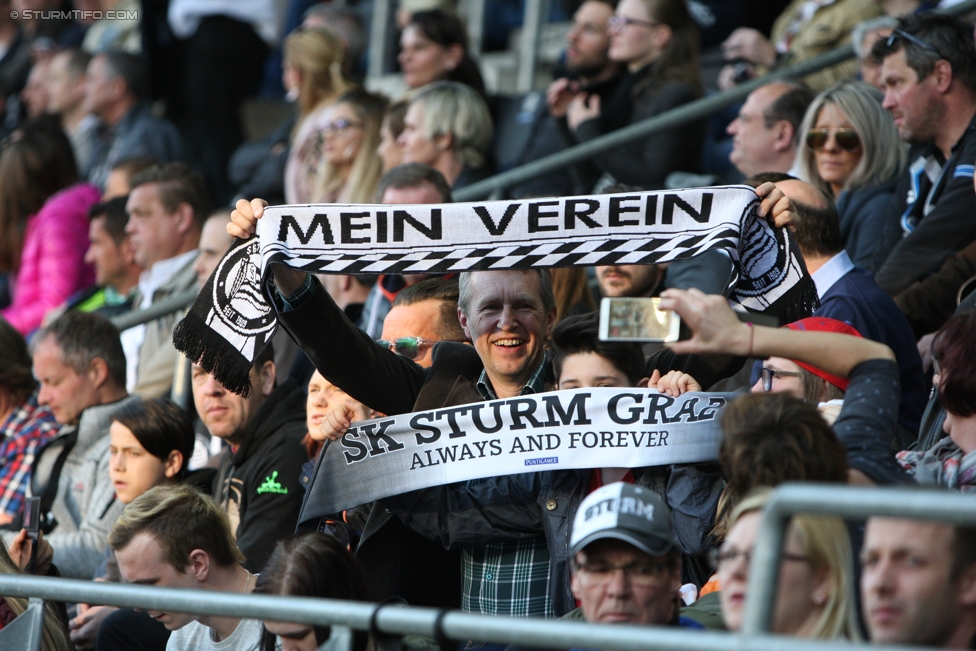 Sturm Graz - Wolfsberg
Oesterreichische Fussball Bundesliga, 25. Runde, SK Sturm Graz - Wolfsberger AC, Stadion Liebenau Graz, 01.04.2017. 

Foto zeigt Fans von Sturm
