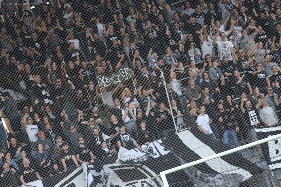 Sturm Graz - Wolfsberg
Oesterreichische Fussball Bundesliga, 25. Runde, SK Sturm Graz - Wolfsberger AC, Stadion Liebenau Graz, 01.04.2017. 

Foto zeigt Fans von Sturm
