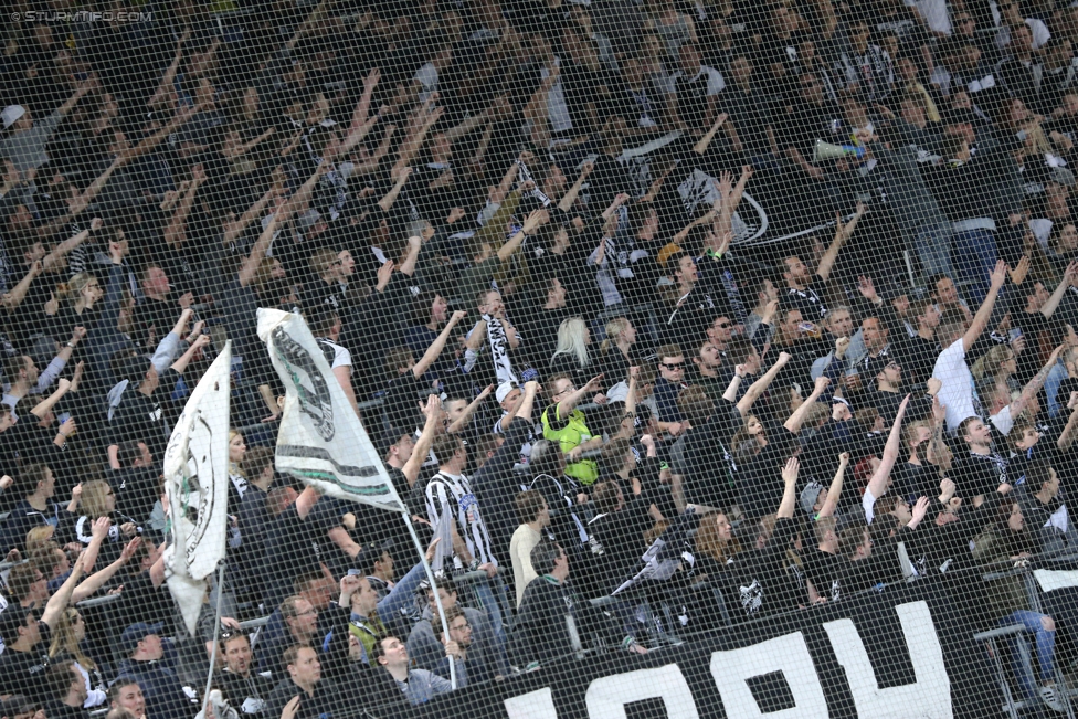 Sturm Graz - Wolfsberg
Oesterreichische Fussball Bundesliga, 25. Runde, SK Sturm Graz - Wolfsberger AC, Stadion Liebenau Graz, 01.04.2017. 

Foto zeigt Fans von Sturm
