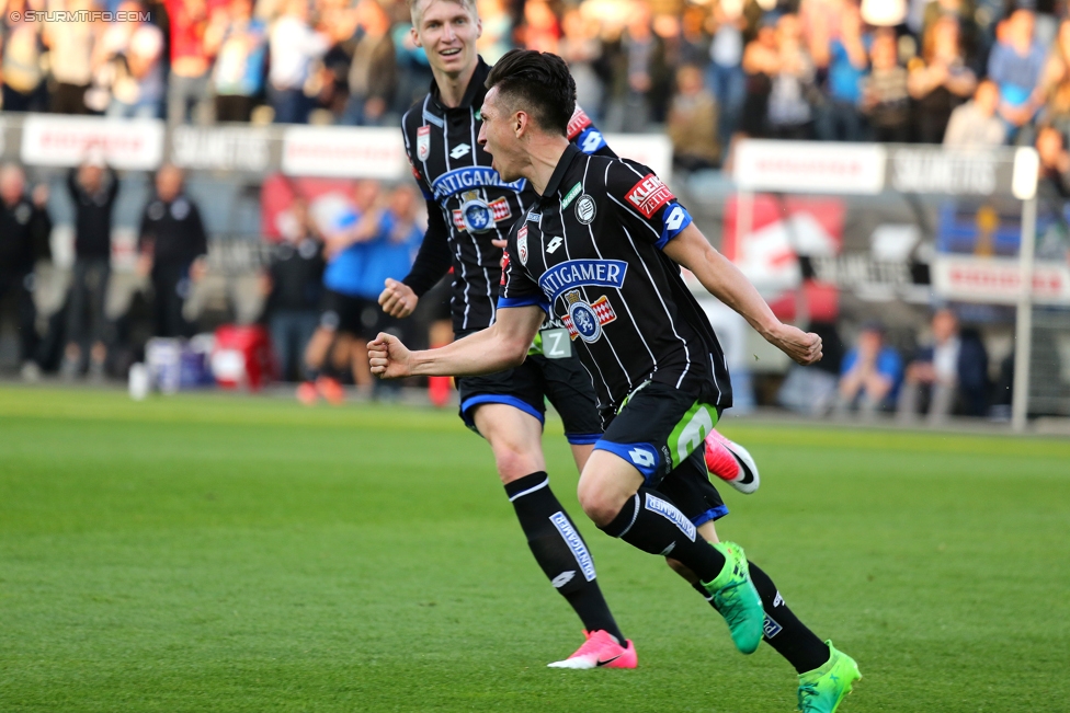 Sturm Graz - Wolfsberg
Oesterreichische Fussball Bundesliga, 25. Runde, SK Sturm Graz - Wolfsberger AC, Stadion Liebenau Graz, 01.04.2017. 

Foto zeigt Baris Atik (Sturm)
Schlüsselwörter: torjubel