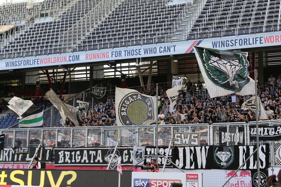 RB Salzburg - Sturm Graz
Oesterreichische Fussball Bundesliga, 26. Runde, FC RB Salzburg - SK Sturm Graz, Stadion Wals-Siezenheim, 09.04.2017. 

Foto zeigt Fans von Sturm
