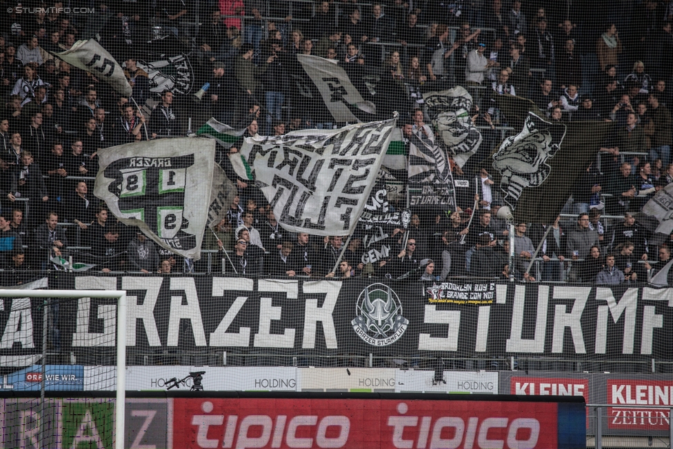 Sturm Graz - Ried
Oesterreichische Fussball Bundesliga, 29. Runde, SK Sturm Graz - SV Ried, Stadion Liebenau Graz, 15.04.2017. 

Foto zeigt Fans von Sturm
