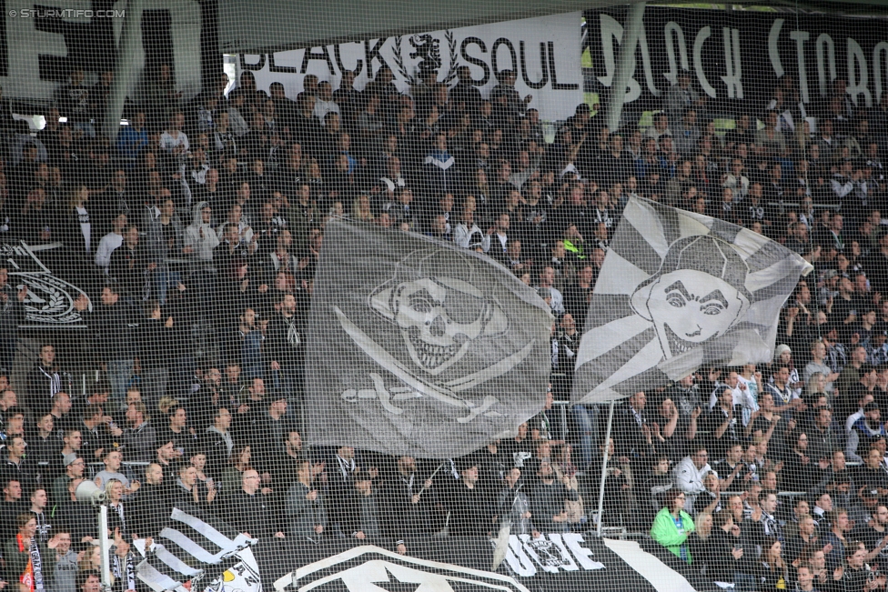 Sturm Graz - Ried
Oesterreichische Fussball Bundesliga, 29. Runde, SK Sturm Graz - SV Ried, Stadion Liebenau Graz, 15.04.2017. 

Foto zeigt Fans von Sturm
