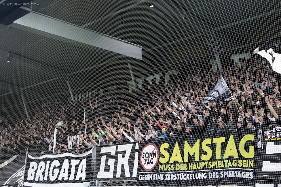 Sturm Graz - Ried
Oesterreichische Fussball Bundesliga, 29. Runde, SK Sturm Graz - SV Ried, Stadion Liebenau Graz, 15.04.2017. 

Foto zeigt Fans von Sturm
