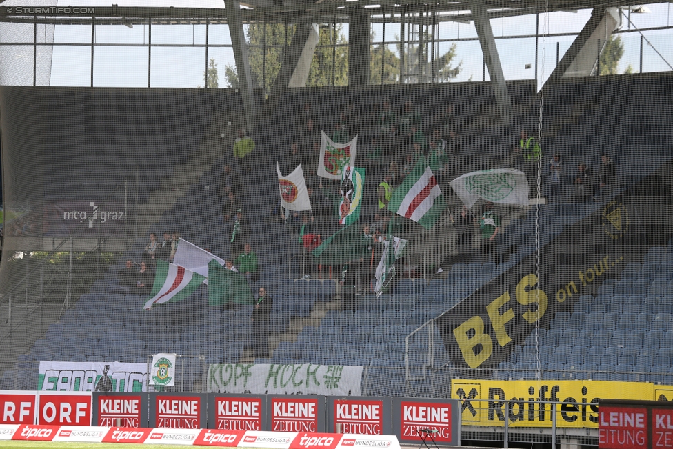 Sturm Graz - Mattersburg
Oesterreichische Fussball Bundesliga, 30. Runde, SK Sturm Graz - SV Mattersburg, Stadion Liebenau Graz, 22.04.2017. 

Foto zeigt Fans von Mattersburg
