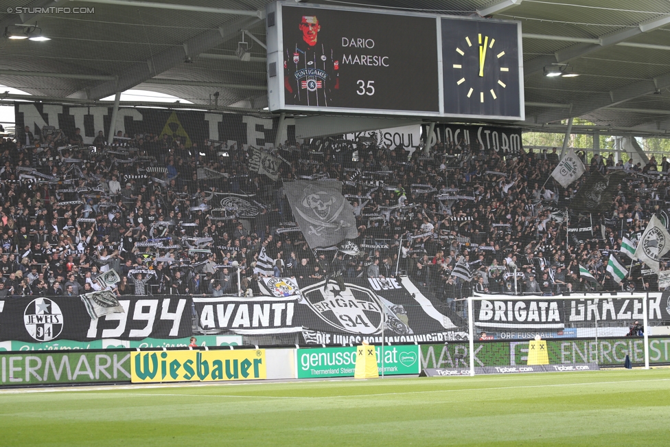 Sturm Graz - Mattersburg
Oesterreichische Fussball Bundesliga, 30. Runde, SK Sturm Graz - SV Mattersburg, Stadion Liebenau Graz, 22.04.2017. 

Foto zeigt Fans von Sturm
