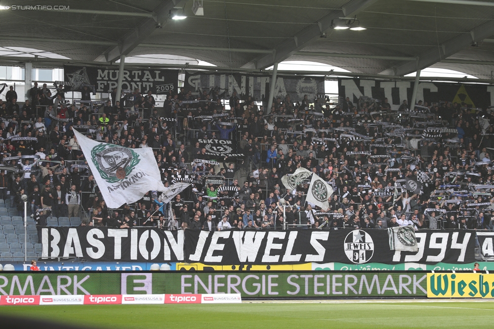 Sturm Graz - Mattersburg
Oesterreichische Fussball Bundesliga, 30. Runde, SK Sturm Graz - SV Mattersburg, Stadion Liebenau Graz, 22.04.2017. 

Foto zeigt Fans von Sturm
