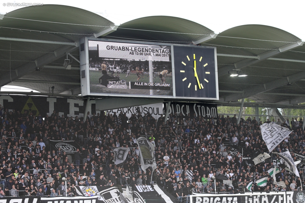 Sturm Graz - Mattersburg
Oesterreichische Fussball Bundesliga, 30. Runde, SK Sturm Graz - SV Mattersburg, Stadion Liebenau Graz, 22.04.2017. 

Foto zeigt die Anzeigetafel
