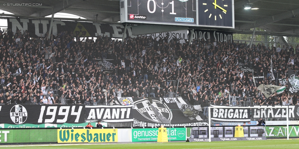 Sturm Graz - Mattersburg
Oesterreichische Fussball Bundesliga, 30. Runde, SK Sturm Graz - SV Mattersburg, Stadion Liebenau Graz, 22.04.2017. 

Foto zeigt Fans von Sturm
