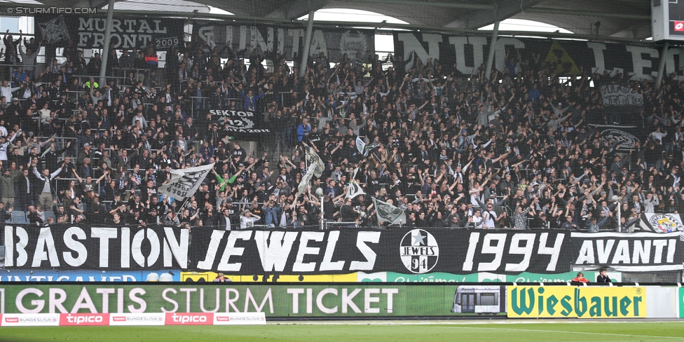 Sturm Graz - Mattersburg
Oesterreichische Fussball Bundesliga, 30. Runde, SK Sturm Graz - SV Mattersburg, Stadion Liebenau Graz, 22.04.2017. 

Foto zeigt Fans von Sturm
