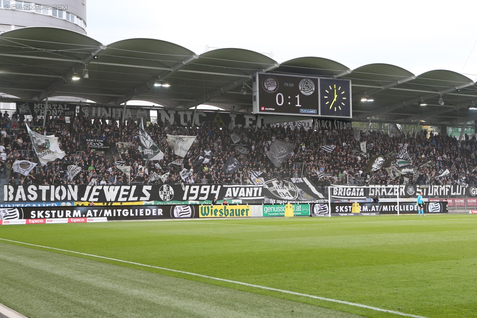 Sturm Graz - Mattersburg
Oesterreichische Fussball Bundesliga, 30. Runde, SK Sturm Graz - SV Mattersburg, Stadion Liebenau Graz, 22.04.2017. 

Foto zeigt Fans von Sturm
