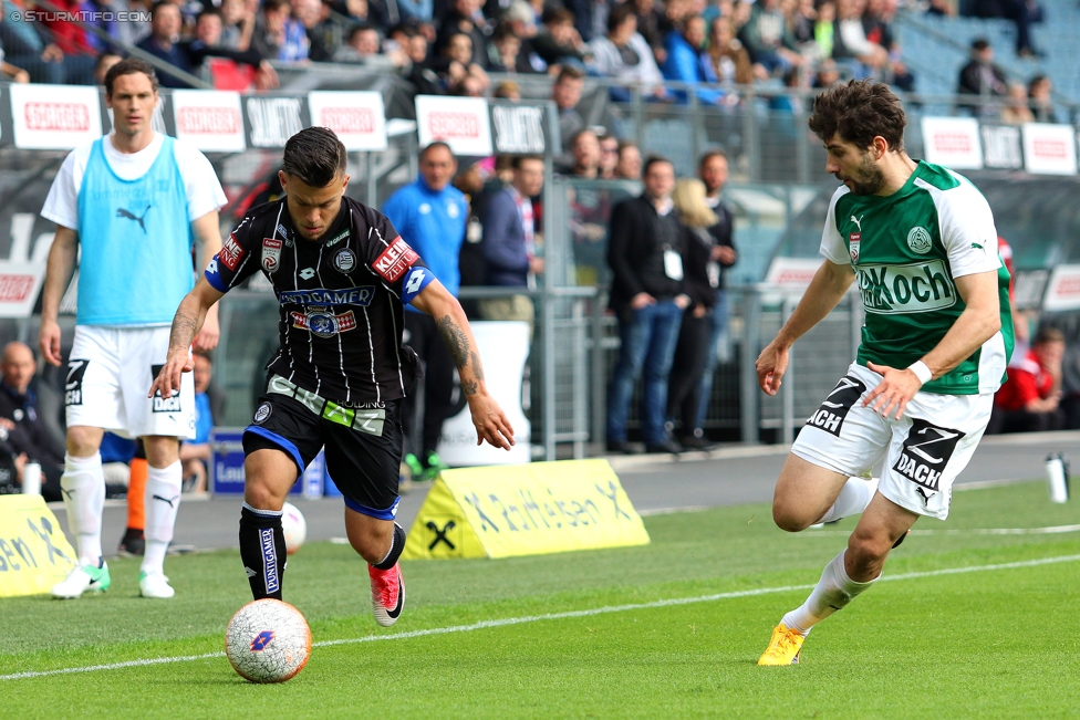 Sturm Graz - Mattersburg
Oesterreichische Fussball Bundesliga, 30. Runde, SK Sturm Graz - SV Mattersburg, Stadion Liebenau Graz, 22.04.2017. 

Foto zeigt Sascha Horvath (Sturm)
