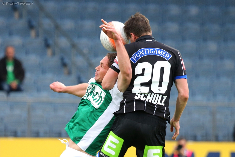 Sturm Graz - Mattersburg
Oesterreichische Fussball Bundesliga, 30. Runde, SK Sturm Graz - SV Mattersburg, Stadion Liebenau Graz, 22.04.2017. 

Foto zeigt Christian Schulz (Sturm)
Schlüsselwörter: kopfball