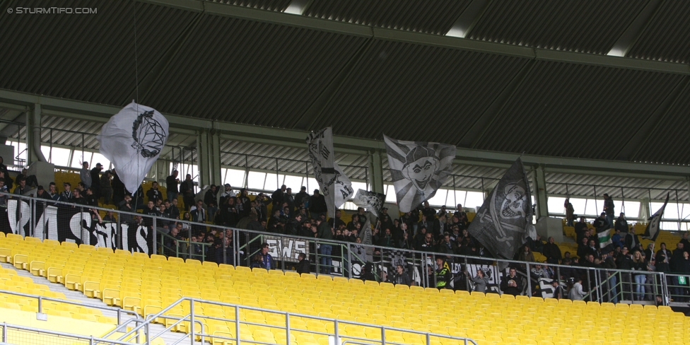 Austria Wien - Sturm Graz
Oesterreichische Fussball Bundesliga, 31. Runde, FK Austria Wien - SK Sturm Graz, Ernst Happel Stadion Wien, 29.04.2017. 

Foto zeigt Fans von Sturm
