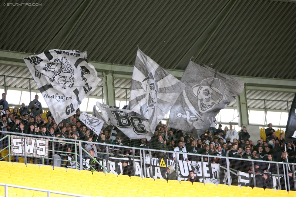 Austria Wien - Sturm Graz
Oesterreichische Fussball Bundesliga, 31. Runde, FK Austria Wien - SK Sturm Graz, Ernst Happel Stadion Wien, 29.04.2017. 

Foto zeigt Fans von Sturm
