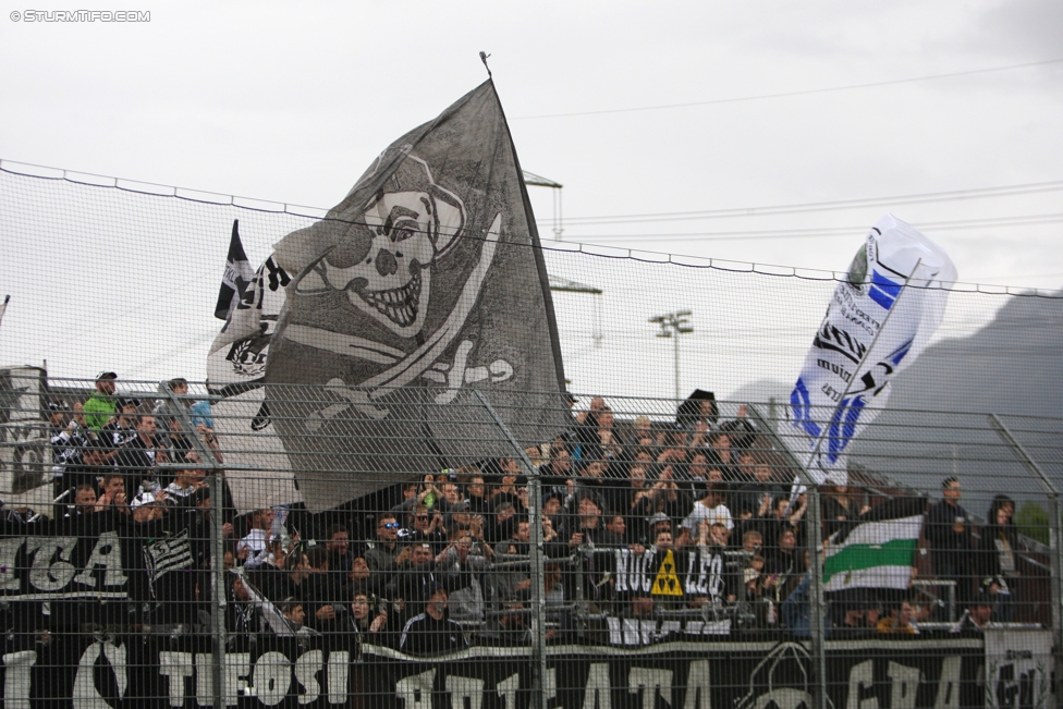 Altach - Sturm Graz
Oesterreichische Fussball Bundesliga, 33. Runde, SC Rheindorf Altach - SK Sturm Graz, Stadion Schnabelholz Altach, 14.05.2017. 

Foto zeigt Fans von Sturm
