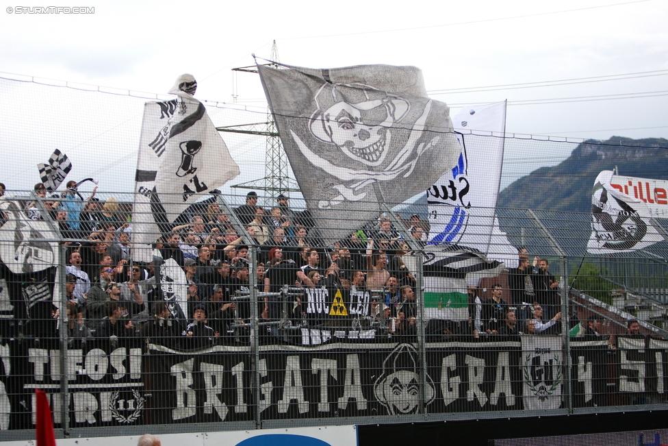 Altach - Sturm Graz
Oesterreichische Fussball Bundesliga, 33. Runde, SC Rheindorf Altach - SK Sturm Graz, Stadion Schnabelholz Altach, 14.05.2017. 

Foto zeigt Fans von Sturm
