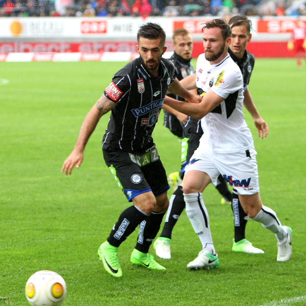 Altach - Sturm Graz
Oesterreichische Fussball Bundesliga, 33. Runde, SC Rheindorf Altach - SK Sturm Graz, Stadion Schnabelholz Altach, 14.05.2017. 

Foto zeigt Marvin Potzmann (Sturm)
