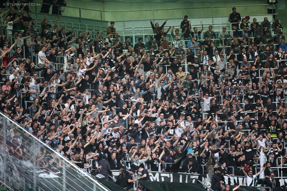 Rapid Wien - Sturm Graz
Oesterreichische Fussball Bundesliga, 34. Runde, SK Rapid Wien - SK Sturm Graz, Weststadion Wien, 21.05.2017. 

Foto zeigt Fans von Sturm
