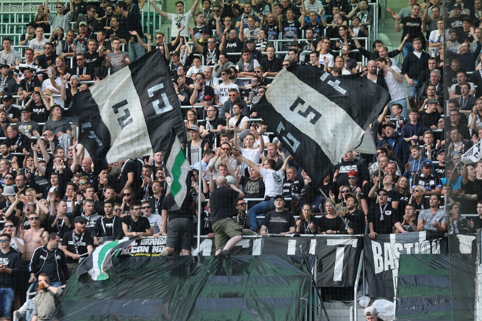 Rapid Wien - Sturm Graz
Oesterreichische Fussball Bundesliga, 34. Runde, SK Rapid Wien - SK Sturm Graz, Weststadion Wien, 21.05.2017. 

Foto zeigt Fans von Sturm
