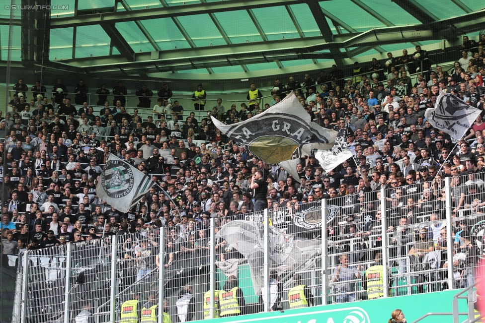 Rapid Wien - Sturm Graz
Oesterreichische Fussball Bundesliga, 34. Runde, SK Rapid Wien - SK Sturm Graz, Weststadion Wien, 21.05.2017. 

Foto zeigt Fans von Sturm
